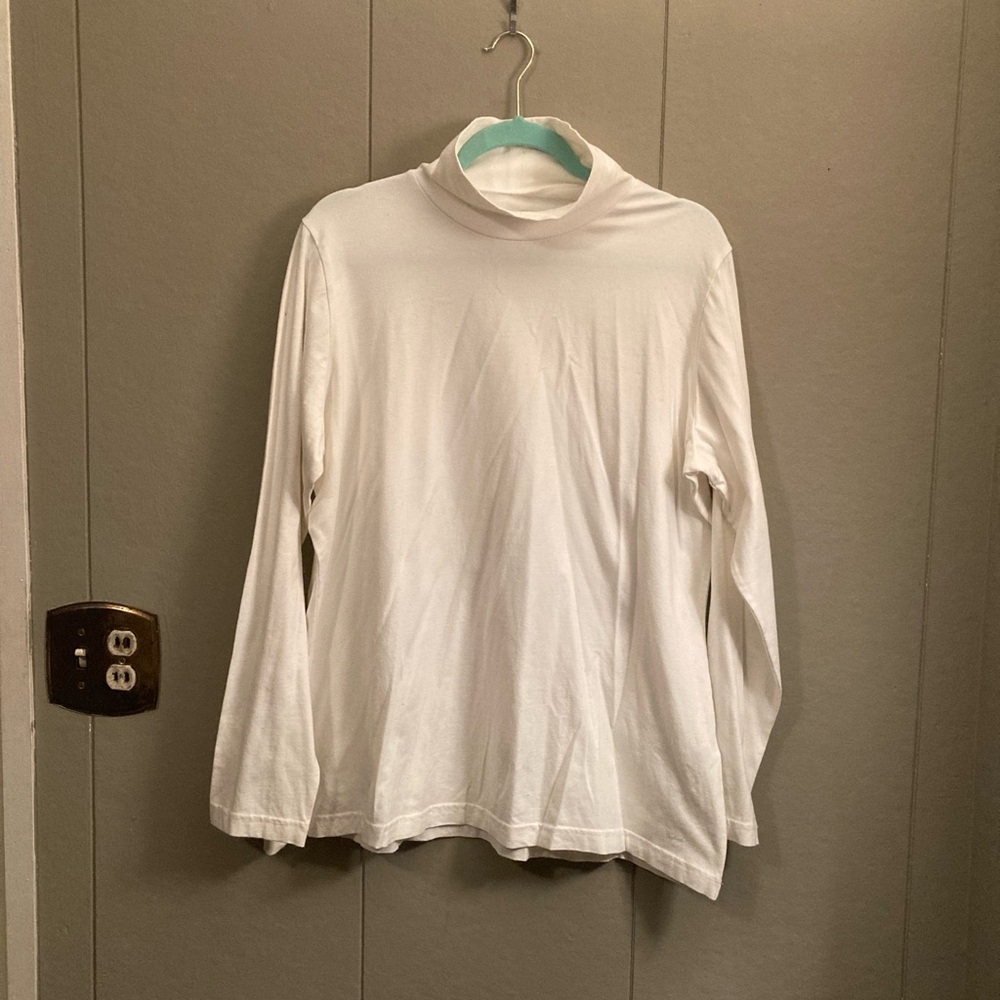 Woolrich White Long Sleeve Mock turtleneck